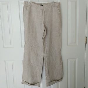 J Crew wide leg linen trouser